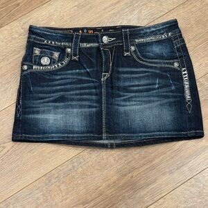 Rock Revival Dark Blue Denim Mini Skirt
